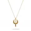 Ebru Jewelry Women's Gold / Black Golden Phoenix Rising Guardian Necklace - Gold In Gold