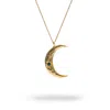 Ebru Jewelry Women's Gold / Blue Celestial Moon & Sun Sapphire Gold Necklace - Gold In Gold