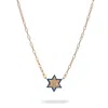 Ebru Jewelry Women's Gold / Blue Divine Star Of David Blue Enamel Gold Necklace - Gold In Gold