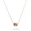 Ebru Jewelry Women's Gold / Blue Guardian Blue Evil Eye Minimalist Gold Necklace - Gold In Gray