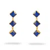 Ebru Jewelry Women's Gold / Blue Midnight Blue Cat Eye Gold Earrings - Blue In Multi