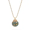 Ebru Jewelry Women's Gold / Blue Ocean Soul Pearl Seashell Necklace - Gold In Gold