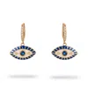 Ebru Jewelry Women's Gold / Blue Queen Cleopatra Evil Eye Earrings - Navy Blue In Gold