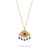 Ebru Jewelry Women's Gold / Blue Sapphire Eye Horizon Onyx Gold Necklace - Blue In Gold