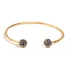Ebru Jewelry Women's Gold / Blue Sapphire Grace Adjustable Gold Cuff Bracelet - Blue In Gold