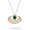 Ebru Jewelry Women's Gold / Green Eternal Vision Emerald Eye Gold Necklace - Green In Gold
