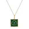Ebru Jewelry Women's Gold / Green Mystic Verde Evil Eye Gold Necklace - Green In Gold
