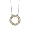 Ebru Jewelry Women's Gold / Silver Diamond & Gold Design X Pendant Silver Chain Necklace - Silver