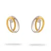 Ebru Jewelry Women's Gold / Silver Infinity Loop Mixed Metal Earrings - Silver In Gold