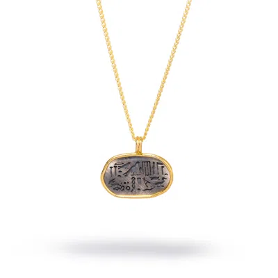 Ebru Jewelry Women's Gold / Silver Mystic Nile Egyptian Symbol Gold Necklace - Gold