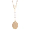 Ebru Jewelry Women's Gold / White Divine Grace Pearl & Virgin Mary Necklace - Gold In Gold