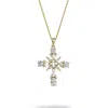 Ebru Jewelry Women's Gold / White Divine Pearl & Diamond Cross Gold Chain Necklace - White In Gold