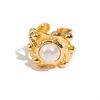 Ebru Jewelry Women's Gold / White Royal Pearl Crown Gold Ring - Gold In Gold