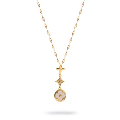 Ebru Jewelry Women's Gold / White Triple Charm Stellar Blossom Necklace - Gold In Multi