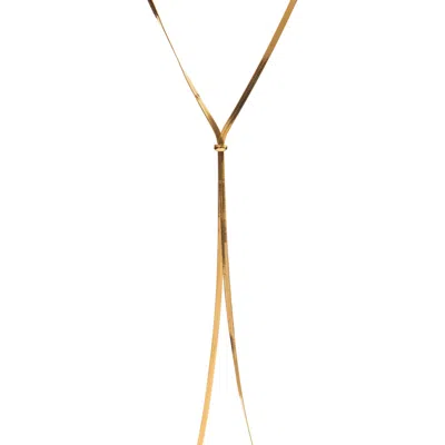 Ebru Jewelry Women's Golden Glide Adjustable Necklace - Gold