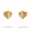 Ebru Jewelry Women's Golden Heartbeat Stud Earrings - Gold In Gold