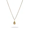 Ebru Jewelry Women's Green / White / Gold Lucky Clover White Enamel Egg Gold Necklace - Gold In Gold