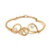 Ebru Jewelry Women's Handmade Radiance Pearl & Gold Adjustable Bracelet - Gold In Gold