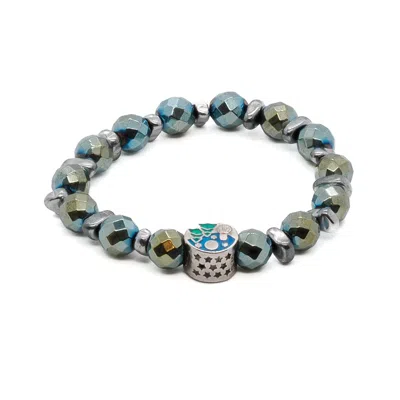 Ebru Jewelry Women's Hematite Energy Bracelet - Silver