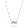 Ebru Jewelry Women's Love Letter Gold Necklace - Gold In Gold