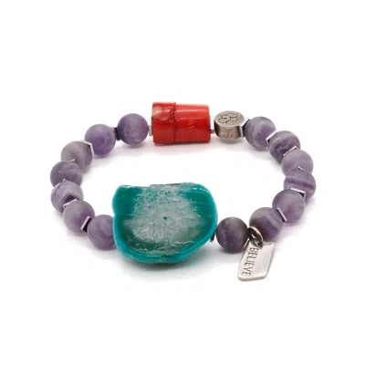Ebru Jewelry Women's Pink / Purple / Blue Believe In Magic Bracelet