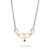 Ebru Jewelry Women's Silver / Gold / Red Goddess Balance Pearl & Ruby Red Necklace - Red In Gold