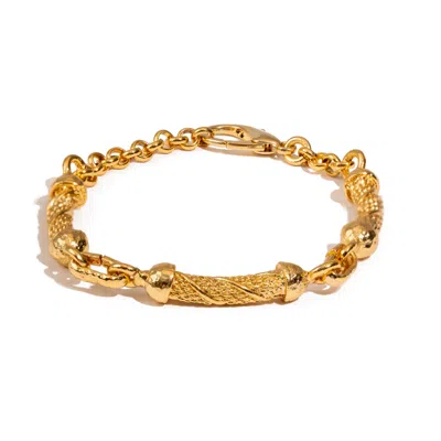 Ebru Jewelry Women's Regal Essence Gold Adjustable Bracelet - Gold