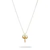 Ebru Jewelry Women's Rising Phoenix Diamond Gold Necklace - Gold In Gold
