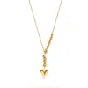Ebru Jewelry Women's Romantic Golden Heart Harmony Necklace - Gold In Gold