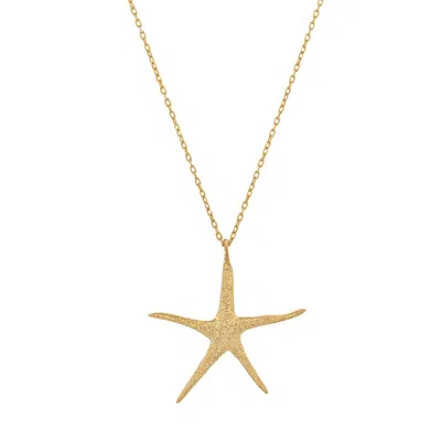 Ebru Jewelry Women's Sea Whisper Starfish Gold Vermeil Necklace - Gold