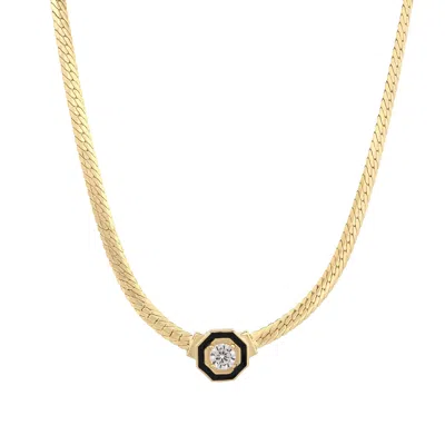 Ebru Jewelry Women's Soul Shine Gold & Diamond Choker Necklace - Gold