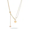 Ebru Jewelry Women's Stellar Love Statement Heart Necklace - Gold In Gold