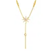 Ebru Jewelry Women's Stellar Radiance Gold & Diamond Necklace - Gold