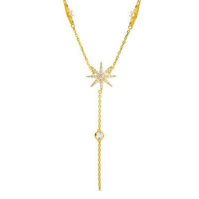 Ebru Jewelry Women's Stellar Radiance Gold & Diamond Necklace - Gold