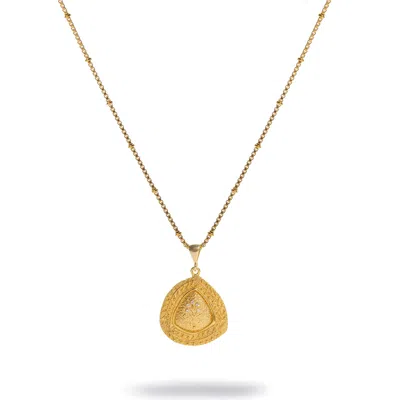 Ebru Jewelry Women's Vintage Style Tree Of Life Gold Medallion Pendant Necklace - Gold
