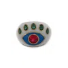 Ebru Jewelry Women's White / Pink / Purple Guardian Ruby & Emerald Evil Eye White Enamel Adjustable Ring - White