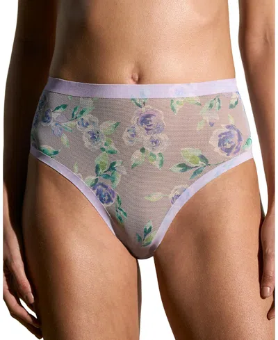 Eby Sheer High Cut Highwaisted Brief In Bouquet