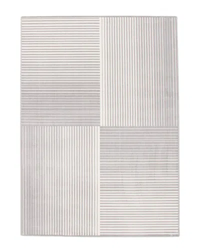 Ecarpet Ambiance Contemporary Striped Rug In White