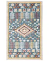 ECARPET ECARPET AQUA GYPSY WASHABLE RUG