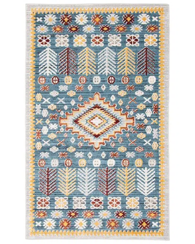 ECARPET ECARPET AQUA GYPSY WASHABLE RUG