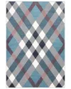 Ecarpet Aqua Kors Washable Rug In Blue