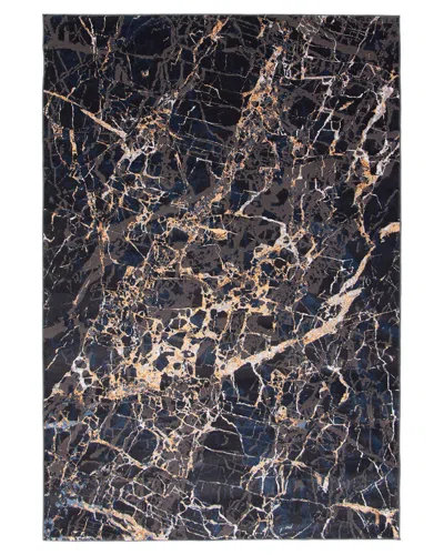 Ecarpet Black Marble Modern Abstract Rug