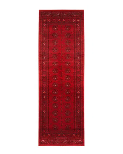 Ecarpet Bokhara Traditional Oriental Rug In Red