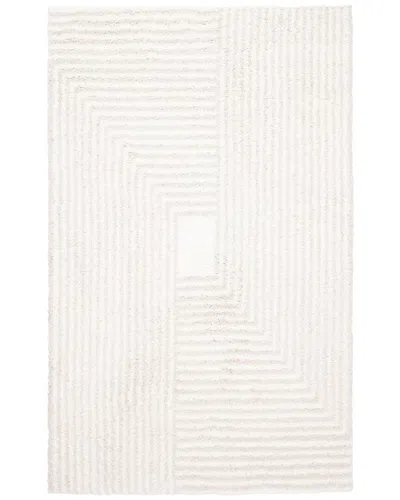 Ecarpet Briggs Contemporary/modern Plush Area Rug In White