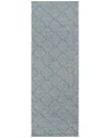 Ecarpet Como Contemporary Runner Rug In Blue