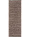 Ecarpet Como Contemporary Runner Rug In Brown