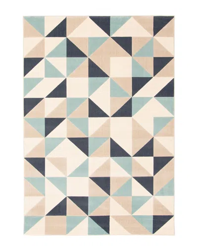 Ecarpet Delta Geometric Rug In Blue