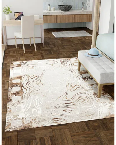 Ecarpet Echo Contemporary/modern Rug In Brown