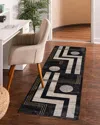 Ecarpet Edition Contemporary Runner Rug In Multi