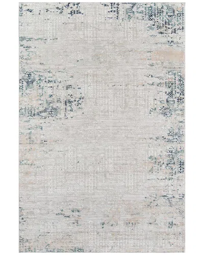 Ecarpet Genevieve Traditional Area Rug In Silver